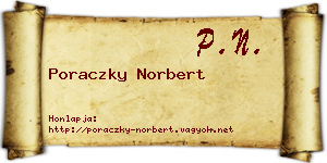 Poraczky Norbert névjegykártya